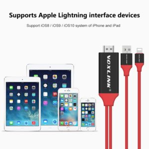 Lightning Cable To HDMI For iPhone, iPad and iPod 2M