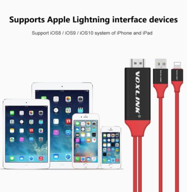 Lightning Cable To HDMI For iPhone, iPad and iPod 2M